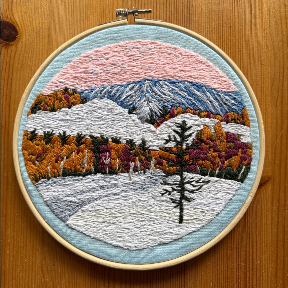 Handmade Embroidered Landscape Art